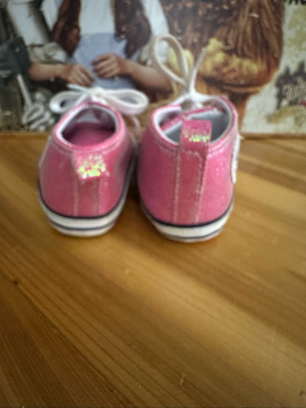 Converse Pink Sparkle High-Top Baby Shoes - Picture 2 of 5